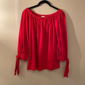 Red Off-The-Shoulder Top by MICHAEL Michael Kors